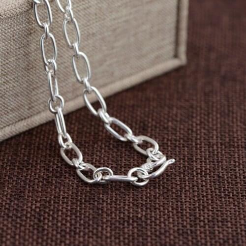 Antique Jewelry S925 Silver Necklace Collar Simple Process Ring Wholesale Fashion Exquisite Gift