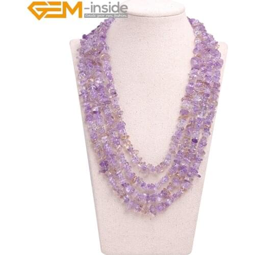 Assorted Chips Necklace Gifts Jewelry Strands Handmade Chips Cluster Statement Long Necklace17-20 Inches Wholesale