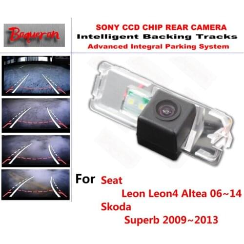 For Seat Leon Leon4 Altea for Skoda Superb CCD Car Backup Parking Camera Intelligent Tracks Dynamic Guidance Rear View Camera