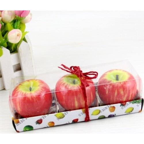 Free Shipping 3 PCS/Lot Christmas Shape Fruit Scented Candle Greet Gift Party Supplies Wedding Gift Romantic Confession Candle