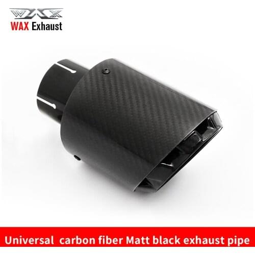 Factory hot sale new design matt black carbon fiber exhaust tips for Universal car