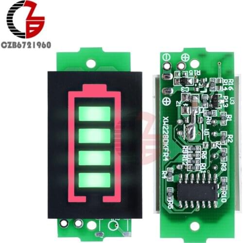 1S/2S/3S/4S/6S/7S Lithium Battery Capacity Indicator Car Motorcycle Voltmeter Voltage Meter Power Voltage Tester Panel