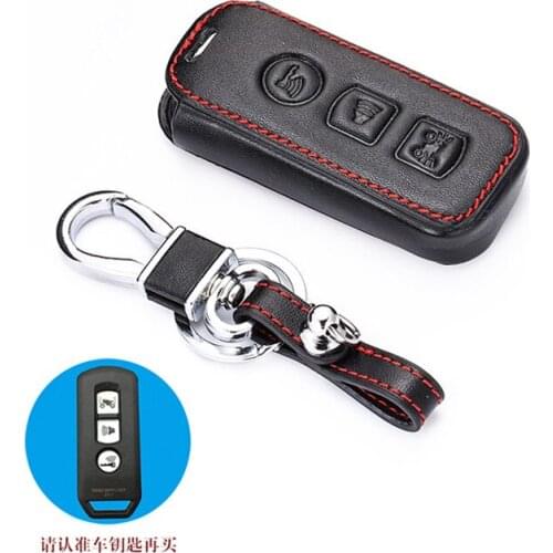 Leather Car Key Cover Holder For Honda 2016 PCX SH 150 SH300 Super Cub 125 2018 Motorcycle Remote Fob Shell Case Keychain