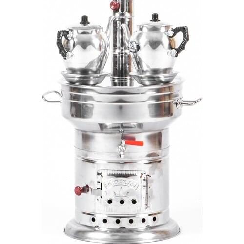 Metehan 12 Lt Urn and 2 pcs Aluminum Teapot, Picnic, Restaurant, Xmas, Camping products, party and meeting, Tea brewing, To Boil Water