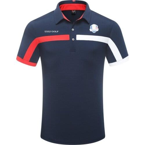 Mens Short Sleeve Golf Shirts Summer Anti-sweat Sports Shirts Male Quick Dry Breathable Training Tennis Sportswear D0653