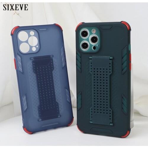 Shockproof armor Wristband Phone Case For Samsung Galaxy S20 Plus Note 20 Ultra A30 A51 5G A71 Soft Silicone Wrist Strap Cover