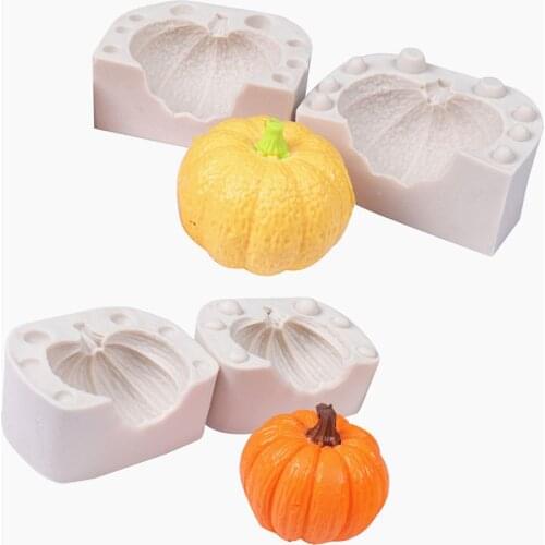 Pumpkin DIY Candles Wax Mould Aromatherapy Plaster 3D Silicone Mold Hand-Made Mousse Ice Cream Aroma Wax Soap Resin Form M275758