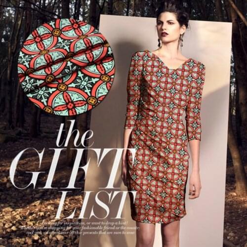 Printed Silk crepe de chine fabric for dress