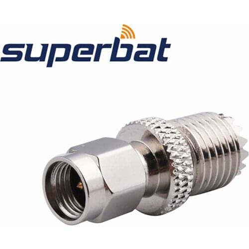 Superbat Truck Satellite Radio Adapter Mini-UHF Jack to SMA Plug Coax Adapter Connector for Sirius XM Satellite Radio Antenna