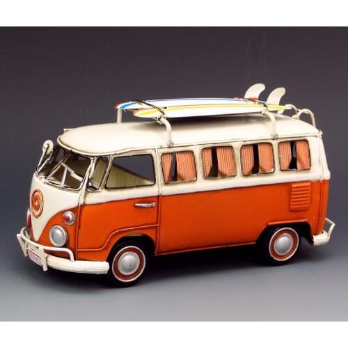 Q version antique classical cars model handmade retro buses for home/cafe/pub decoration or gifts old fashion