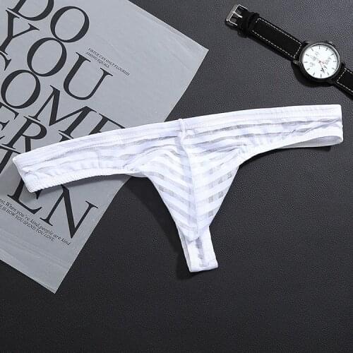 Gay Sex G-string Thong Transparent Gay Underwear Mens Mesh Thong Gay Panties Male Thong Underwear Underpants