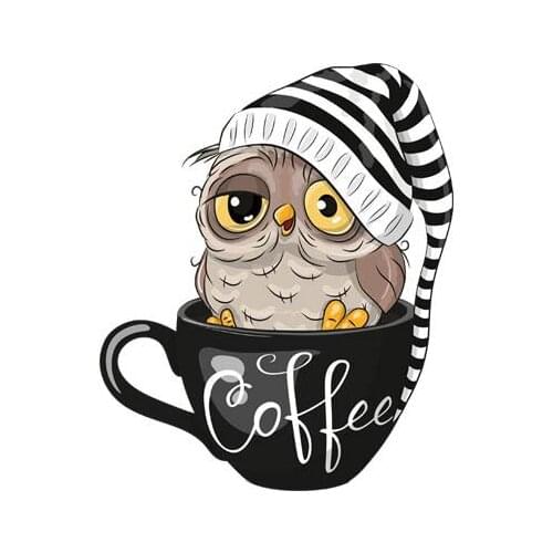 Cartoon Animal Iron-On Transfers For Clothing Stickers Coffee Heat Thermal Transfer For Washable Clothes DIY Applique Print