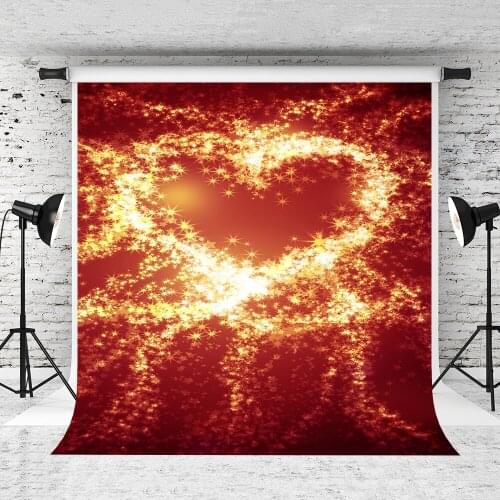 VinylBDS 6.5x10ft (200x300cm) Heart Photography Backdrops Romantic Love Fireworks ValentineS Day Backdrop