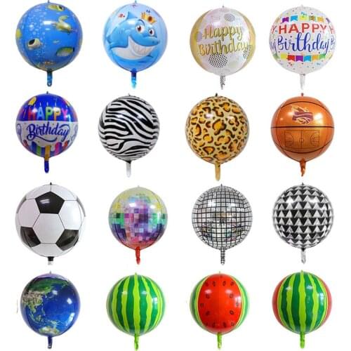 22inch 4D Foil Sea Fish Balloons Three-Dimensional Birthday Balloon Children Basketball Globos Birthday Party Wedding Decoration