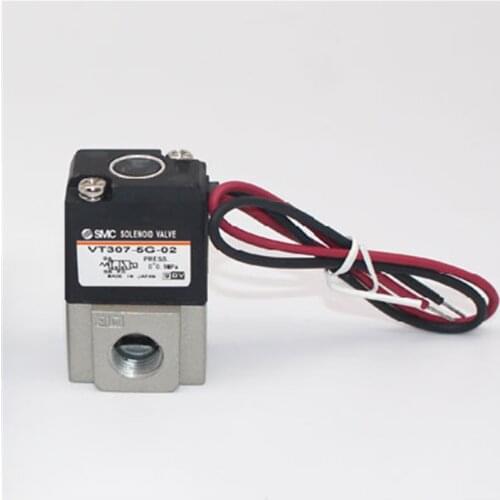 VT307 SMC Original 3 port Solenoid Valve Direct Operated Poppet Type pnuematic VT307-5G1-01 VT307-4G1-01
