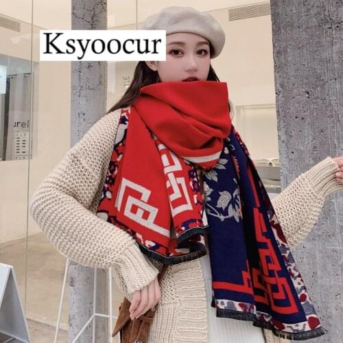 Size 190*65cm, 2020 New Autumn/Winter Long Section Cashmere Fashion Scarf Women Warm Shawls and Scarves Brand Ksyoocur E33