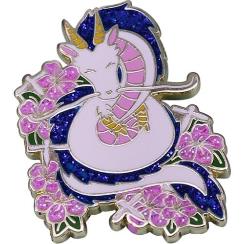 Ghibli Spirited Away Haku Inspired Hard Enamel Pin