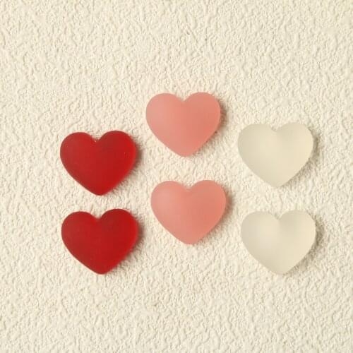 10 PCS 17x20mm Acrylic Resin Heart Earring Accessories For Jewelry Making DIY Jewelry Findings Wholesale Supply