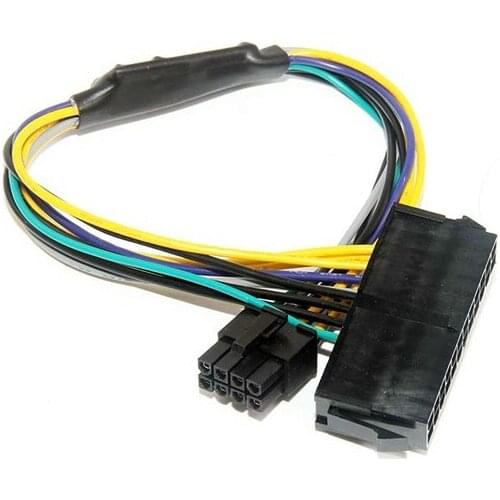 10pcs/lot ATX24 pin to 8 pin ATX Power Supply Adapter Cable for DELL Optiplex 3020 7020 9020 Precision T1700