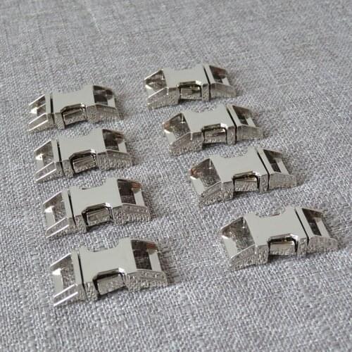 100Pcs Wholesale 10mm Metal Buckle Hardware Backpack Dog Cat Pet Collar Paracord Necklace Bracelet Sewing DIY Accessory Clasp
