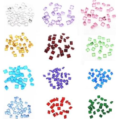 120pcs/lot birthstone Floating Charms rhinestone glass crystal For Living Glass Memory Floating Lockets Necklace DIY Jewelry