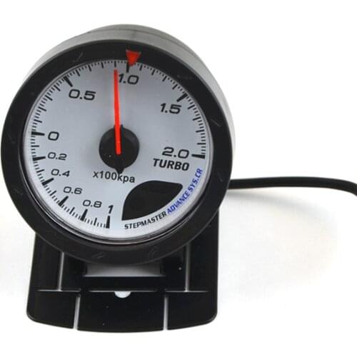 2.5" 60MM Turbo Boost Gauge 2.0 Bar White Face Face With Logo