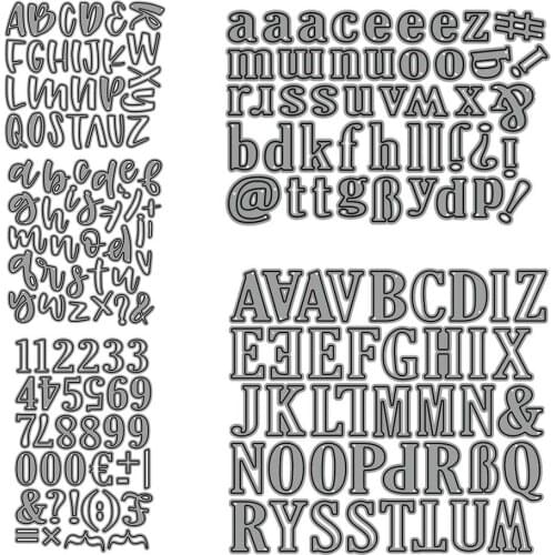 2021 Special Letters Numbers Words Metal Cutting Dies Shape Scrapbook Craft Die Cut Stencil Card Make Mould Sheet Decor Template