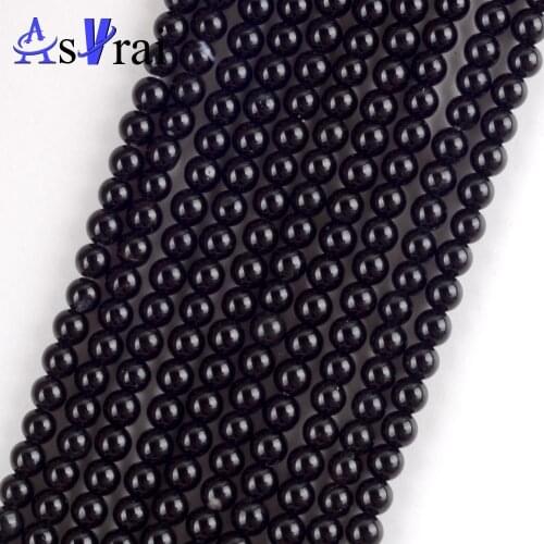 3mm 120pc Smooth Black Agates Stone Natural Stone Round Shape Beads For Jewelry Making Spacer Loose Beads Diy Bracelets 15inches
