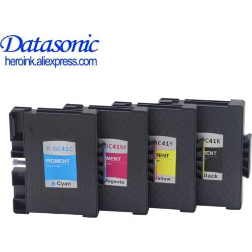 4pcs Compatible Pigment Ink Cartridge Replacement for GC41 GC 41 for Ricoh Aficio SG2100 SG3110DN SG2010 SG3100 SG3110 SG3110DN