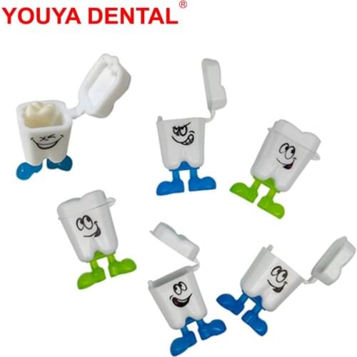 50pcs Mini Milk Teeth Box Storage Case Teeth Man Shaped Lovely Baby Tooth Box Kids Personalise Memory Container Children Gifts