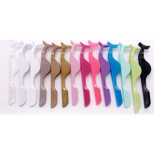 50pcs False Eyelash Tweezers False Eyelash Applicator Eyelash Extension Curler Nipper Auxiliary Clamp Makeup Forceps Tools Bulk