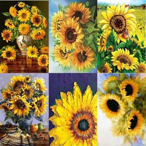 DIY 5D Diamond Painting Chrysanthemum Flower Cross Stitch Kit Full Square/Round Drill Embroidery Mosaic Art Home Decor