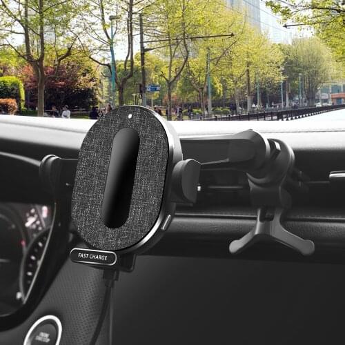 15W Car Qi Fast Wireless Charger For iPhone XS X 8 11 Pro Max Auto Air Vent Holder For Samsung S10 S9 S8 Note 8 9 10