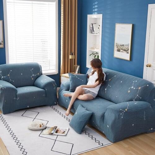 1/2/3/4seats Printed Modern Elastic Sofa Cover Living Room L Shape Stretch Couch Cover Sofa Protectors Furniture Slipcovers