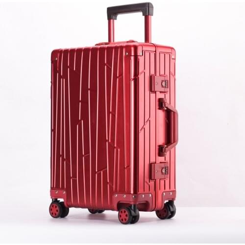 Pure metal Full magnesium aluminum alloy suitcase for men and women 20/24 inch trolley case boarding luggage suitcase