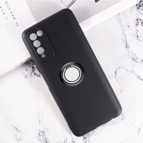 For Huawei P Smart 2021 S Z Pro Y5p Y6p Y7a Y7p Y9a 2020 2019 Back Ring Holder Bracket Phone Case Cover TPU Soft Silicone Cases