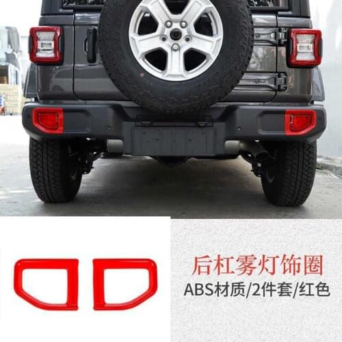For Jeep Wrangler JL 2018 2PCS High Quality ABS Chrome Car Rear Headlight Fog Lamp Cover Trim Car Styling Accessories