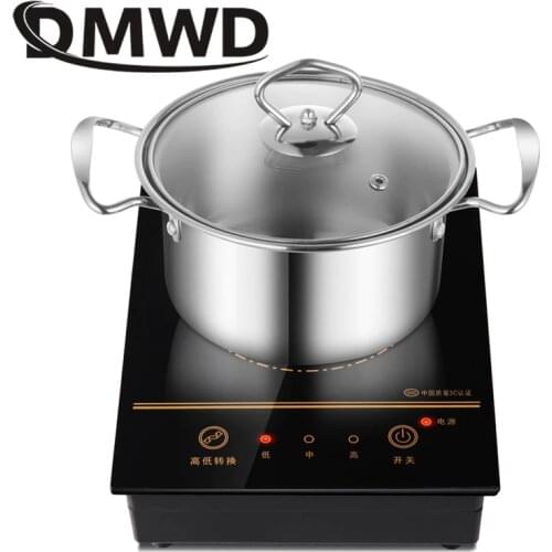 DMWD Electric Magnetic Induction Cooker Wire control Mini Embedded Hotpot Hob Burner Waterproof hot pot Tea Boiler Stove Cooktop