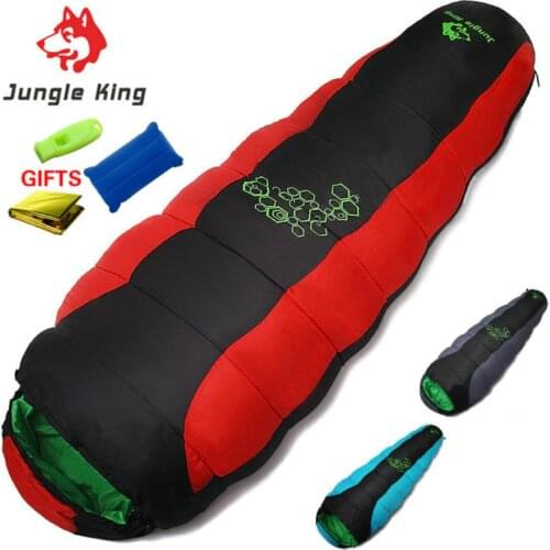 Jungle King CY0901 Left Right Splicing Thickening Fill Four Holes Cotton Sleeping Bags Outdoor Camping Mountaineer Bag Movement