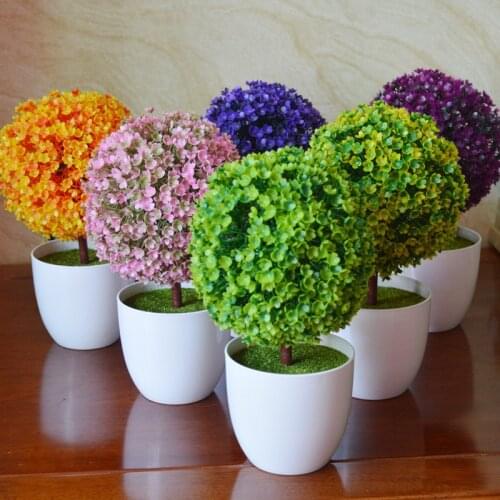 15x26cm Artificial Grass Ball Flower Plants Bonsai Home Living Room Balcony Table Decoration Fake Plants Wedding Party Supplies