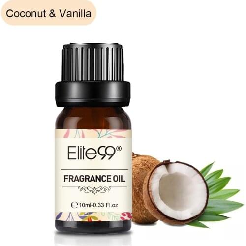 Elite99 Coconut Vanilla Fragrance Oil 10ml Sandalwood White Musk Essential Oils For Massage Aromatherapy Diffuser Freshing Air