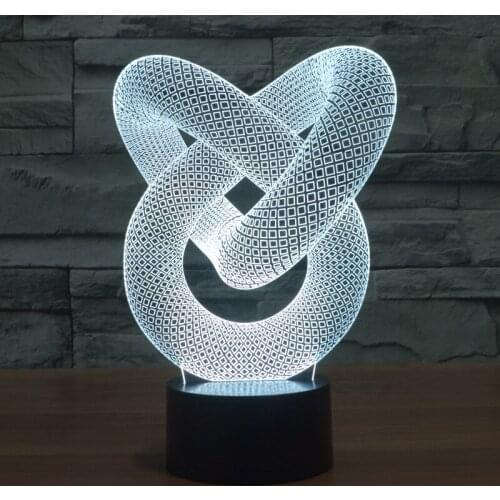 HOT 7 colors creative Bulbing Heart visual LED 3D Action hands do digital glow acrylic stereoscopic best gifts USB charged