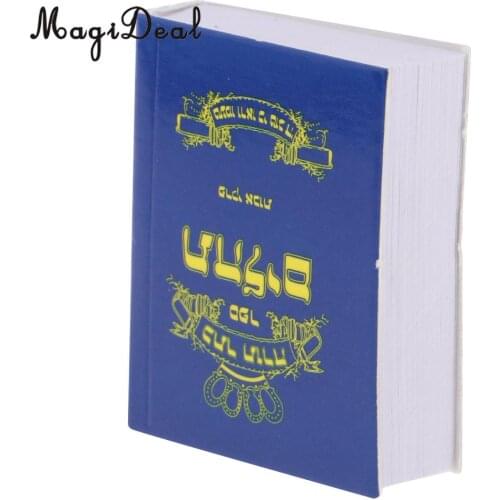 1/6 Scale Mini Holy Bible Book Model Dollhouse Miniatures Decoration for Study Room Blue Cover