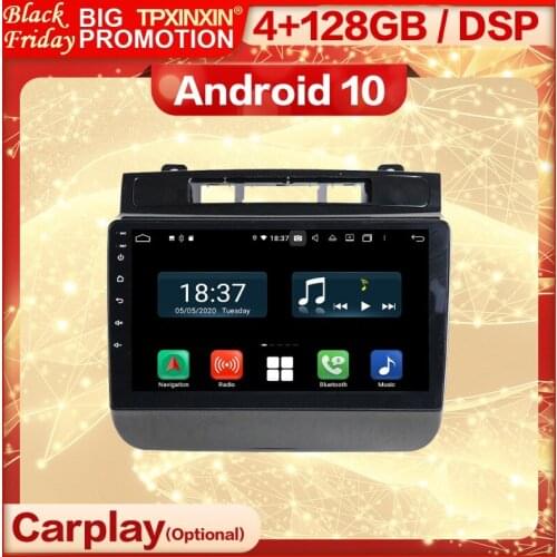 4+128G Carplay 2 Din Android 10 Screen Multimedia Stereo Receiver For VW Touareg GPS Navi IPS Radio Audio Video Player Head Unit