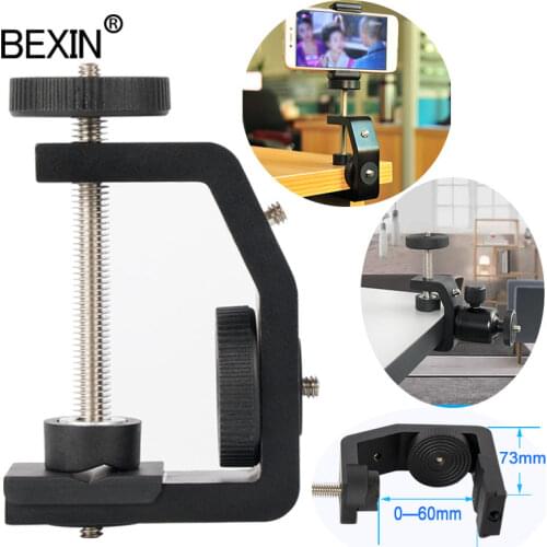 Desktop Universal Multifunction C-style Camera Screw clamp + 360 Degree Mini Ball Head 1/4" Screw Flash Speedlite Accessories