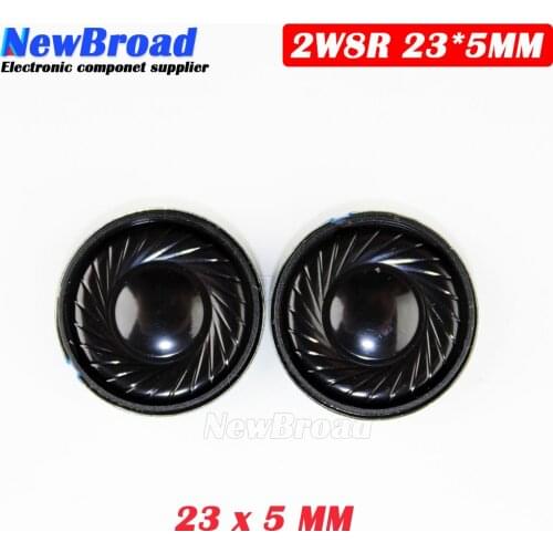 5pcs/lot New Ultra-thin Mini speaker 8 ohms 2 watt 2W 8R speaker Diameter 23MM 2.3CM thickness 5MM