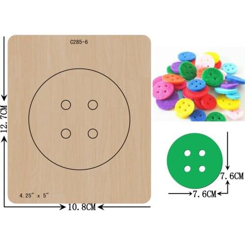 New Felt, buttons Wooden die Scrapbooking C-285-6 Cutting Dies