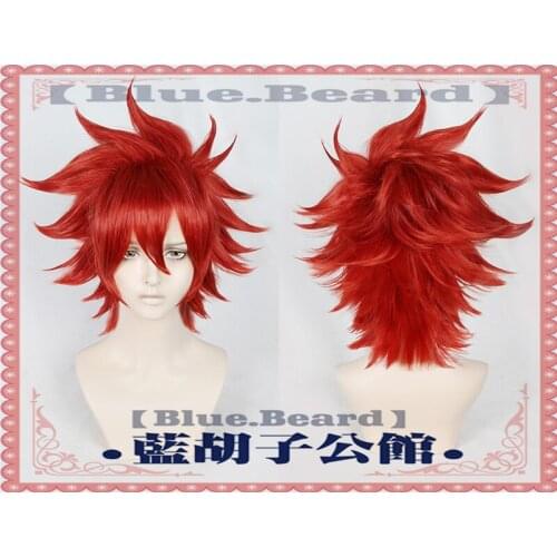 New Anime SK∞ Reki Cosplay Wig Red Short Heat Resistant Hair Adult Halloween Role Play SK8 the Infinity SK Eight