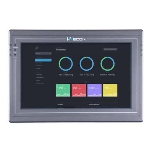 PI8102H-R PI 10.2 inch HMI RS232/RS485/RS422 (5 COM ports available)