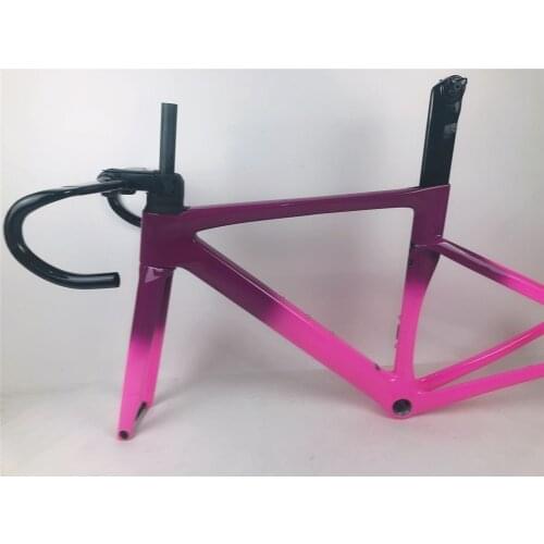 Carbon fiber road bike T1000 V disc frame pink ultralight carbon fiber climbing bike 49/52/54/56/58cm with two-year warranty